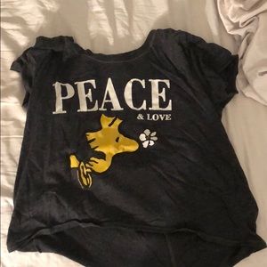 slightly cropped kids graphic tee